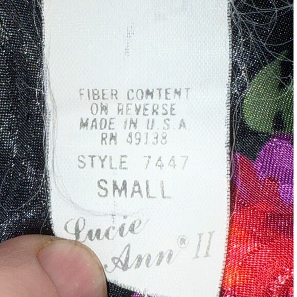 Lucie Ann II Vintage 70's Floral Teddy Romper High Cut Lingerie - Picture 10 of 10